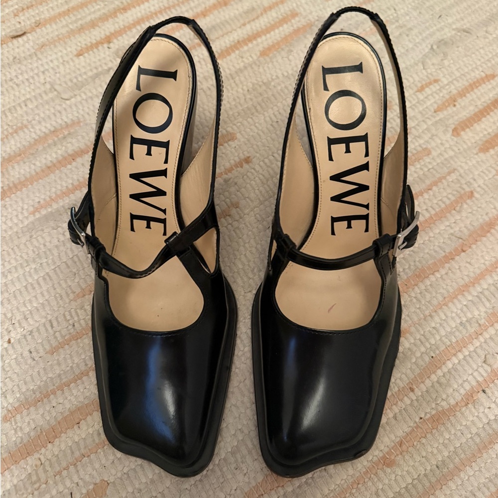 Loewe Black Leather Heels